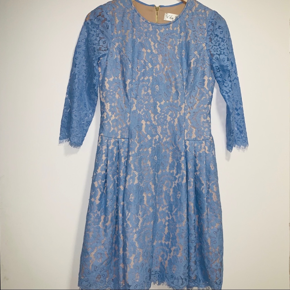 Eliza J Nordstrom brand light blue lace dress